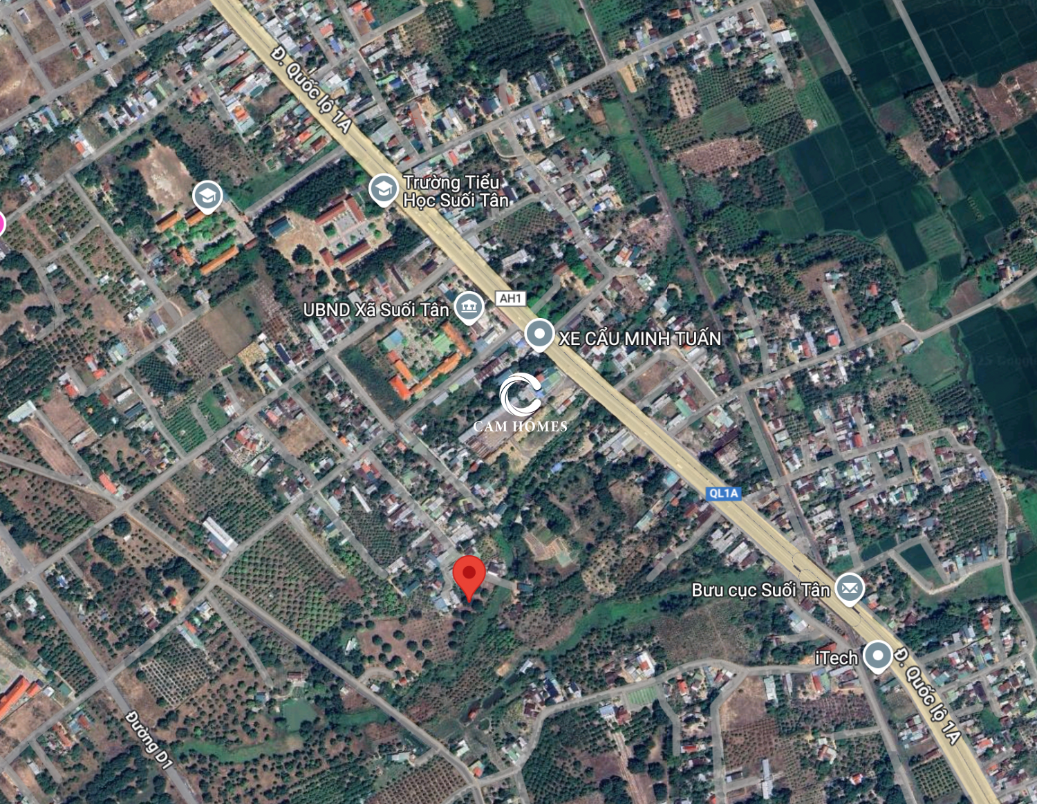 Gần 2 sào đất tại Suối Tân cách QL1A hơn 200m - Diện tích 1822,5m2