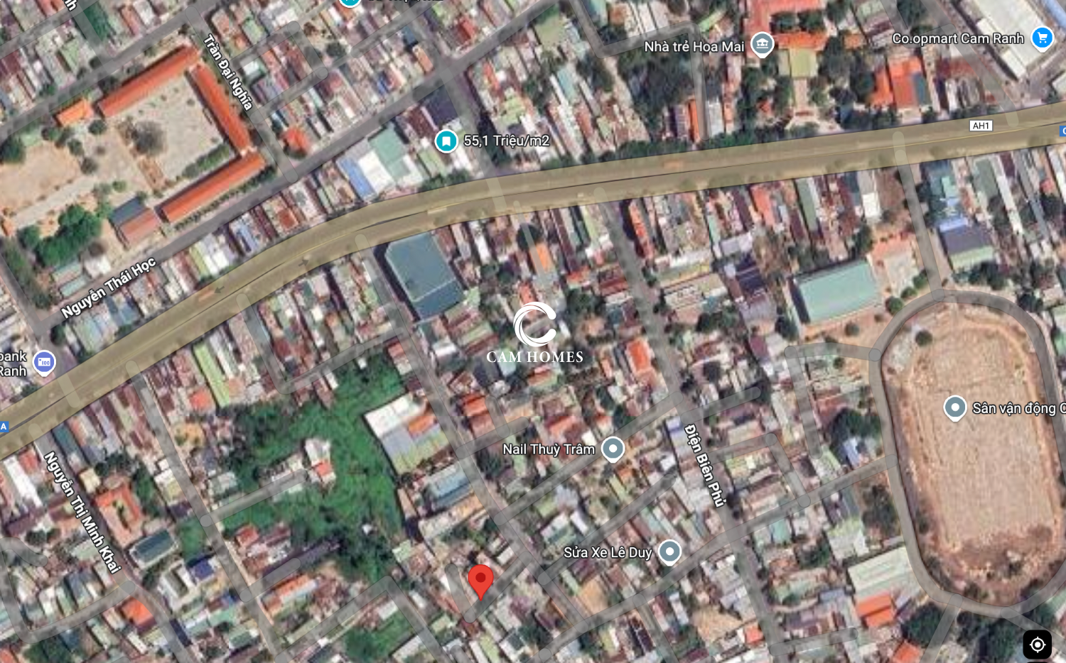 Đất TP.Cam Ranh mặt tiền đường 5m cách siêu thị Coopmart 800m - Diện tích 167,2m2